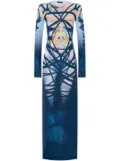 Y/Project graphic-print maxi dress - Blue