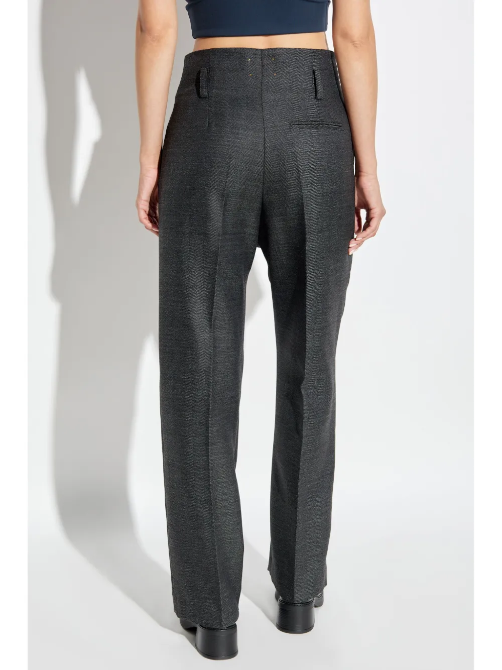 Forte Pantalon van scheerwol Grijs