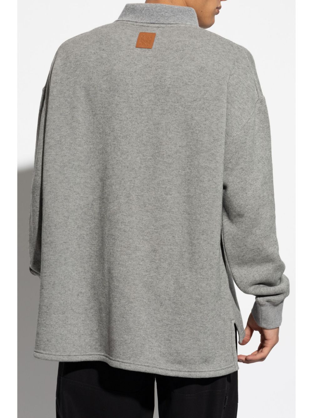 LOEWE Anagram-applique polo sweatshirt Men