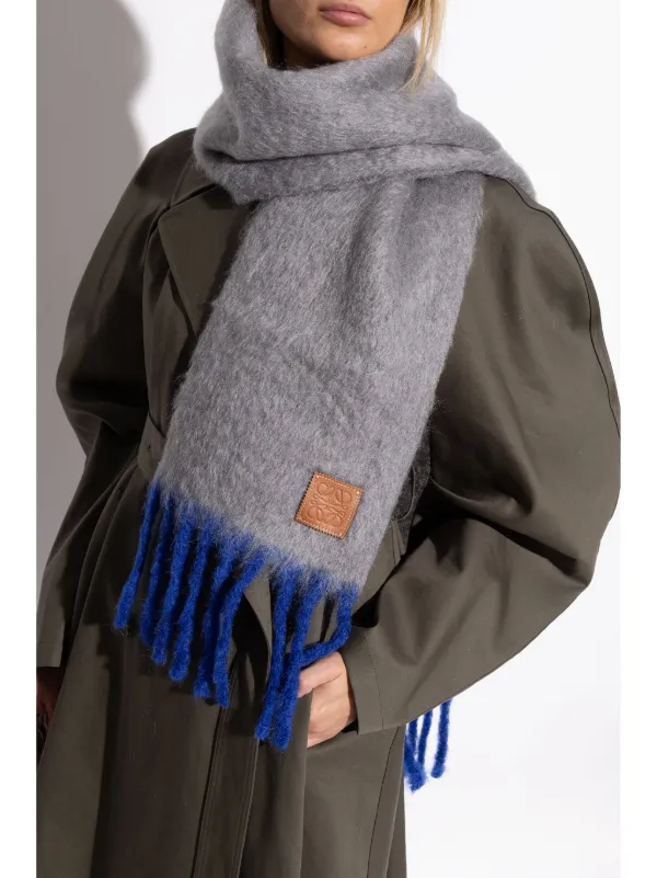 LOEWE Anagram Scarf Grey FARFETCH PT