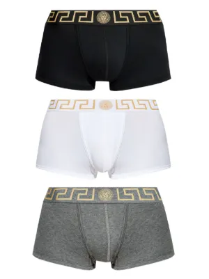 Versace グレカ ボクサーパンツ セット | ブラック | FARFETCH JP
