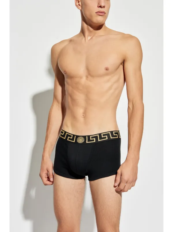 その他 VERSACE 'Greca' boxers Versace Greca Border Boxers (pack Of three) | White | FARFETCH