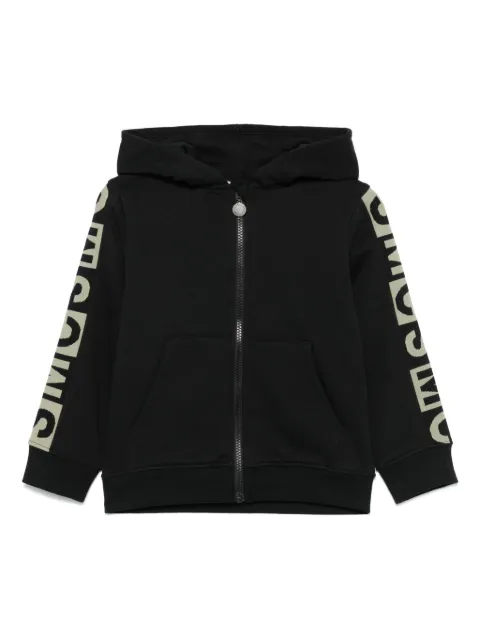 Stella McCartney Kids logo-jacquard zip-up hoodie