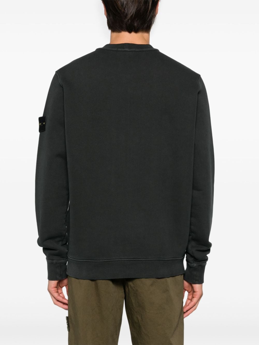 Shop Stone Island Compass-badge Sweatshirt In Black