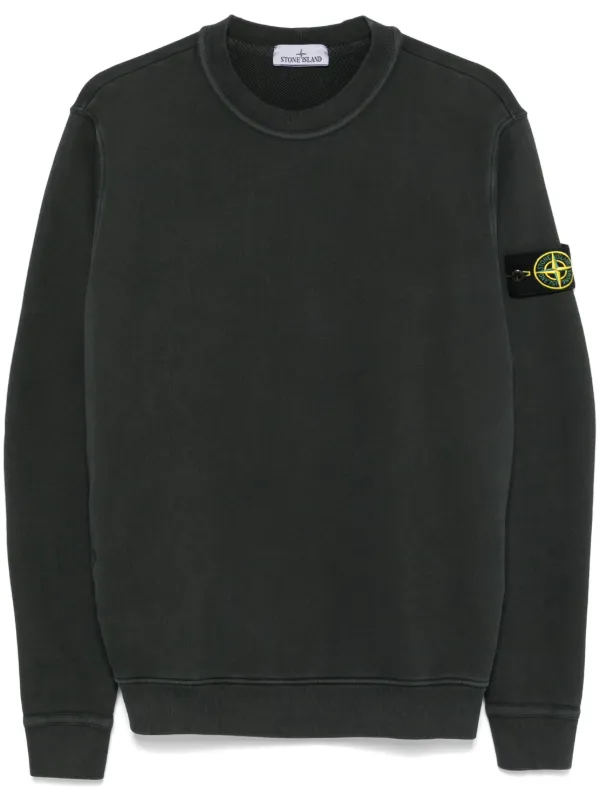 Stone Island Sweatshirt Mit Kompass Patch Schwarz FARFETCH DE