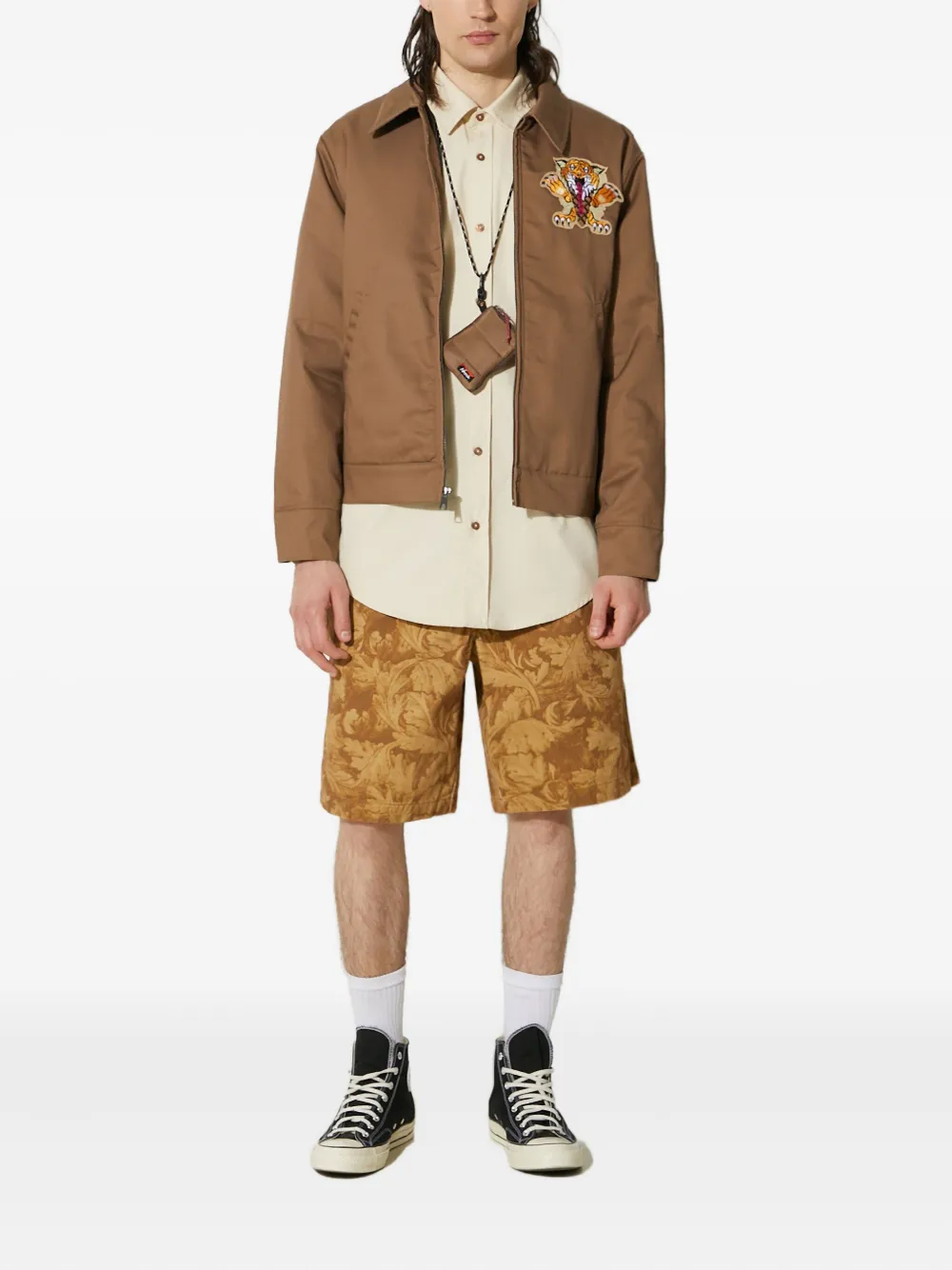 This Is Never That logo-floral shorts - Bruin