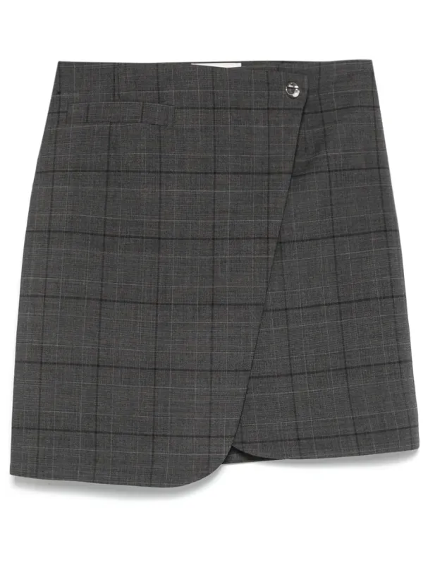 Coperni Wrap Mini Skirt | Grey | FARFETCH CA