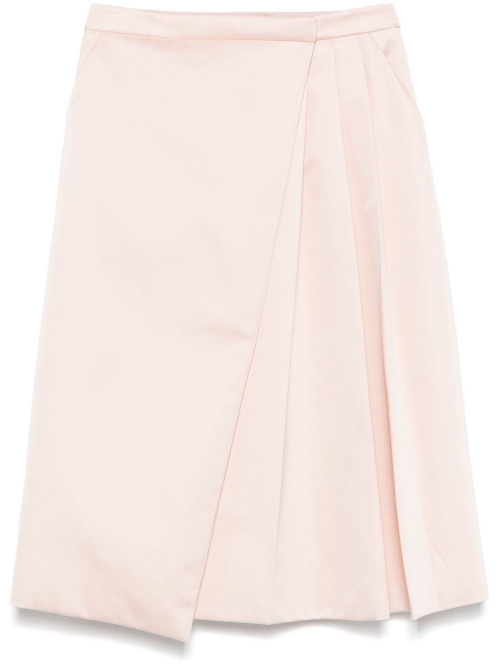 pleated midi skirt