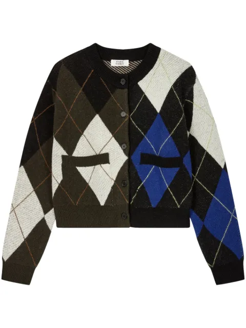 STUDIO TOMBOY colour-block argyle cardigan