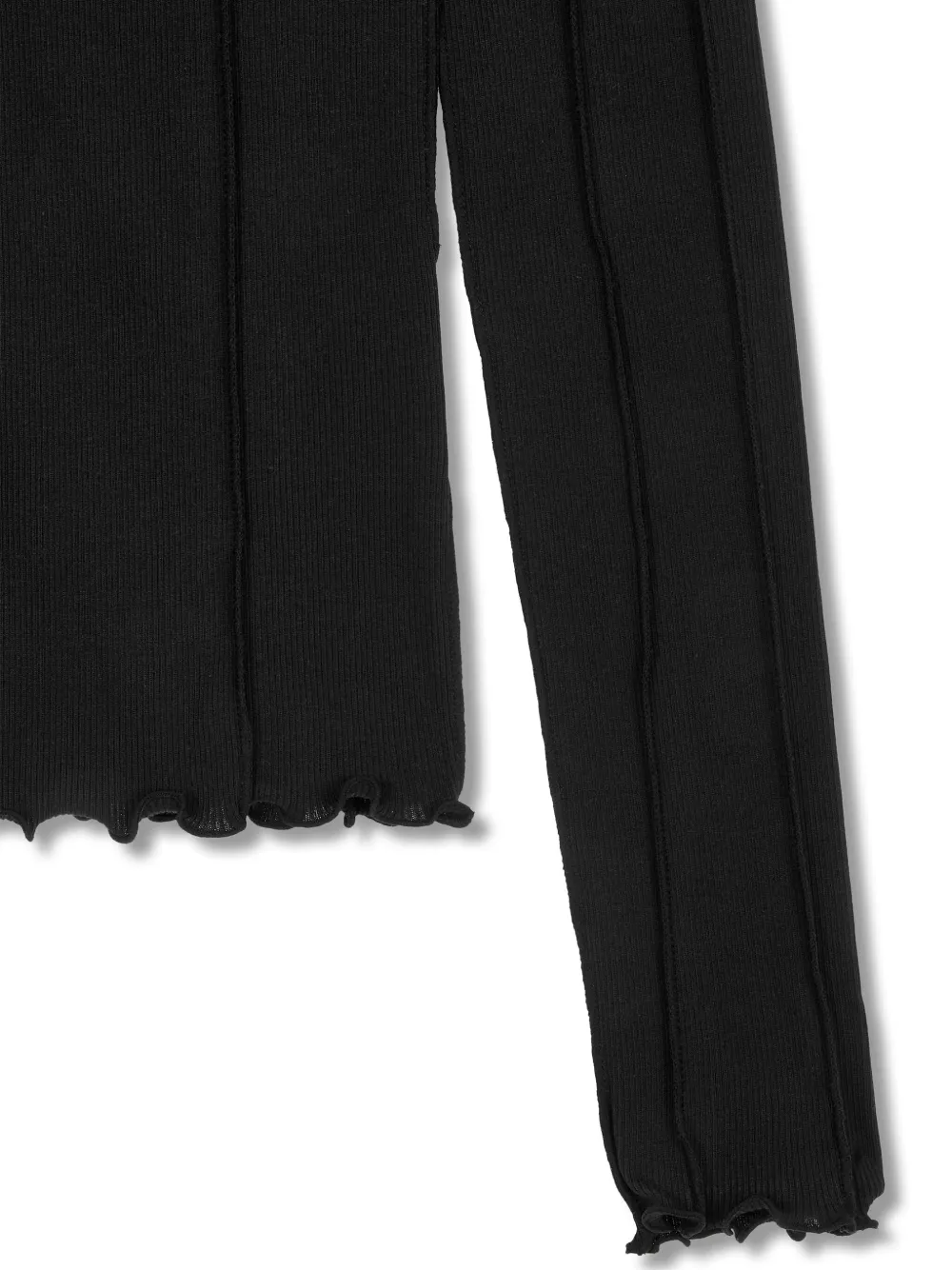 Studio Tomboy Seam-detail Ribbed T-shirt In Black