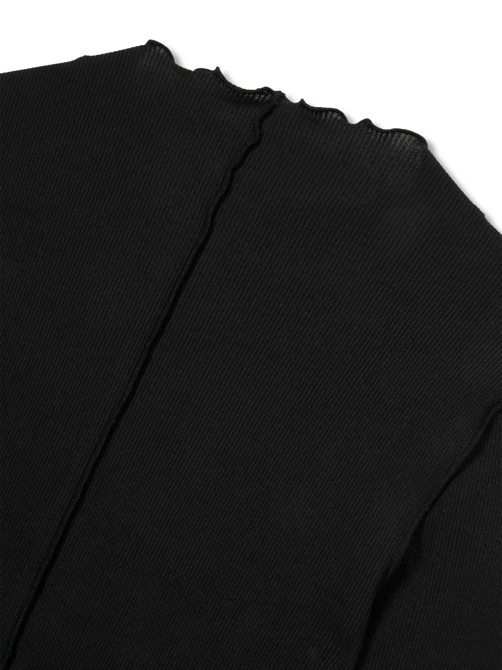 Studio Tomboy Seam-detail Ribbed T-shirt In Black