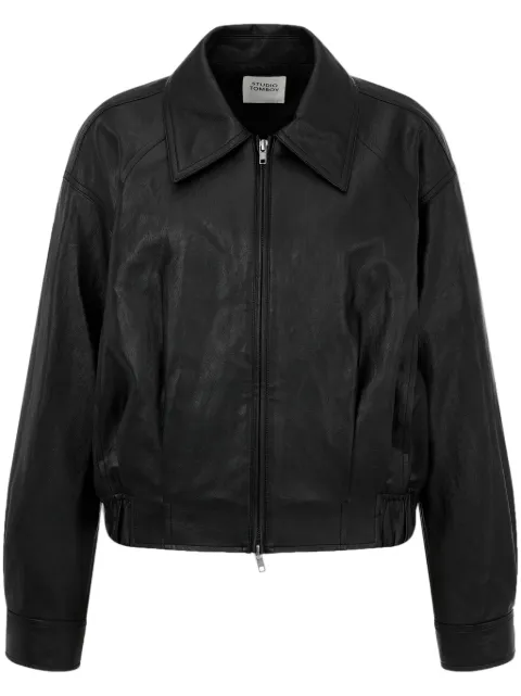 STUDIO TOMBOY faux-leather blouson jacket