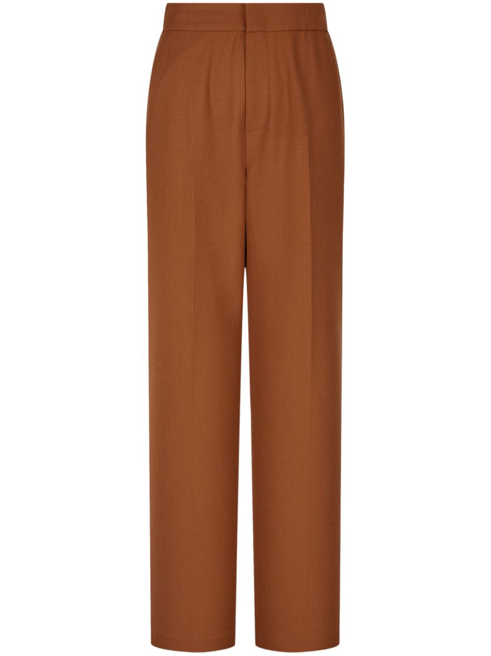 pintuck-detail wide-leg trousers