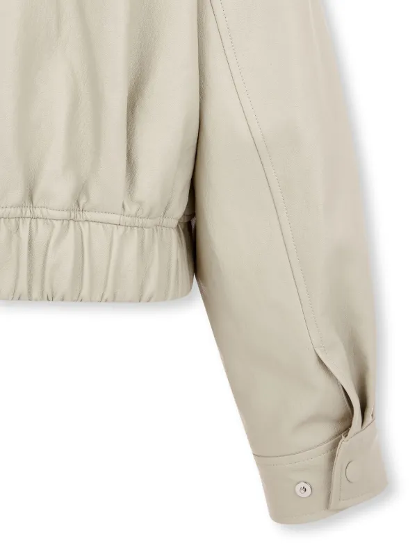 STUDIO TOMBOY faux-leather Blouson Jacket | Neutrals | FARFETCH