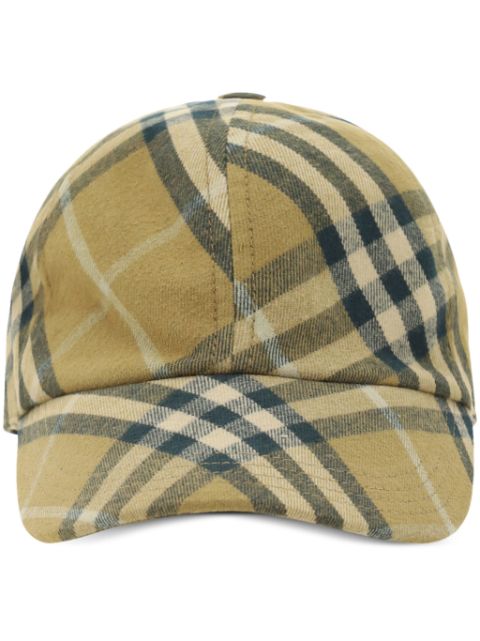 Burberry checked cotton cap Men