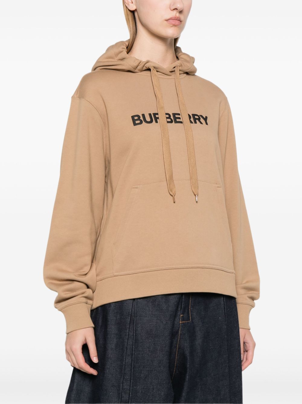 Burberry logo cotton hoodie Women