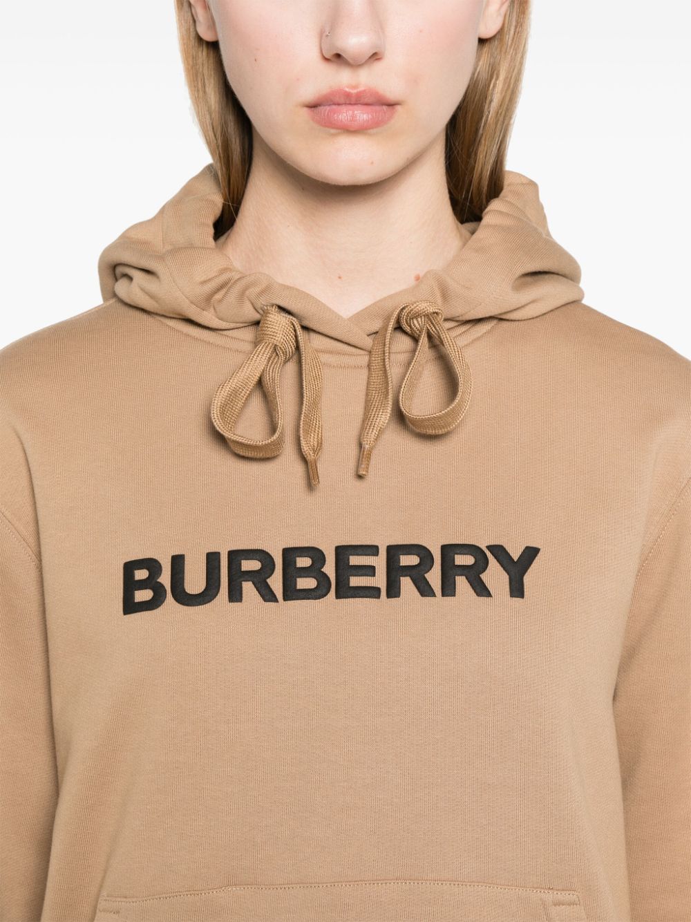 Burberry logo cotton hoodie Women