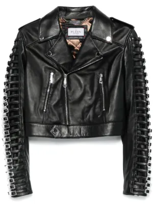 Just Cavalli レザー ライダースジャケット | ブラック | FARFETCH JP
