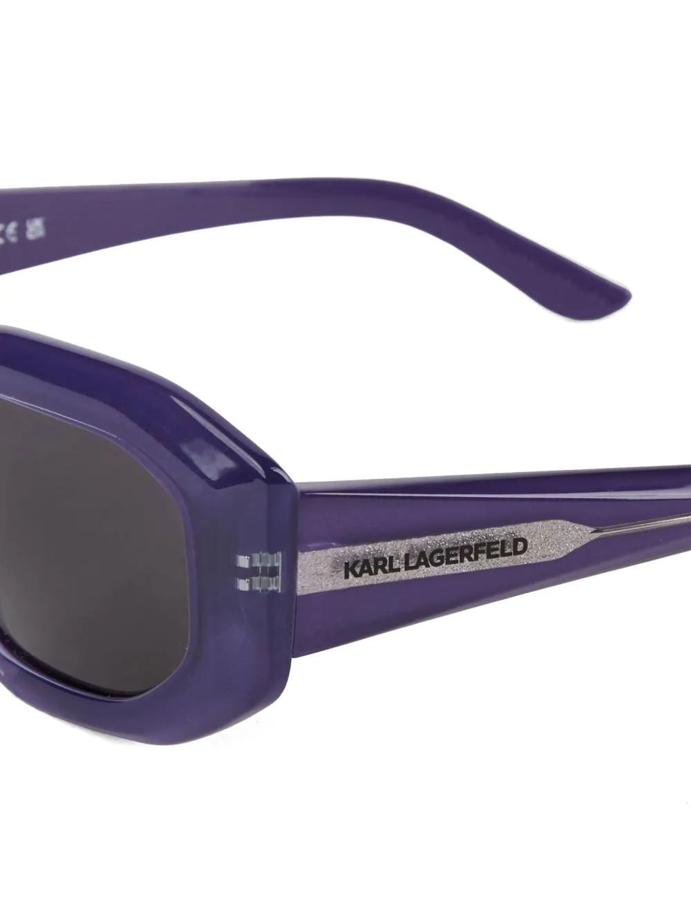 Karl Lagerfeld Zonnebril met verfraaid met logo Paars