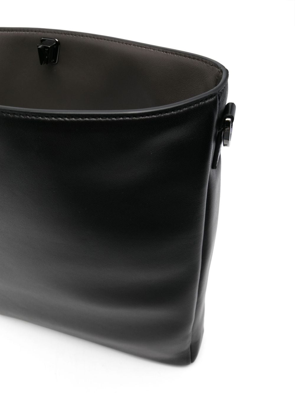 Shop Valentino Vlogo Locker Shoulder Bag In Black