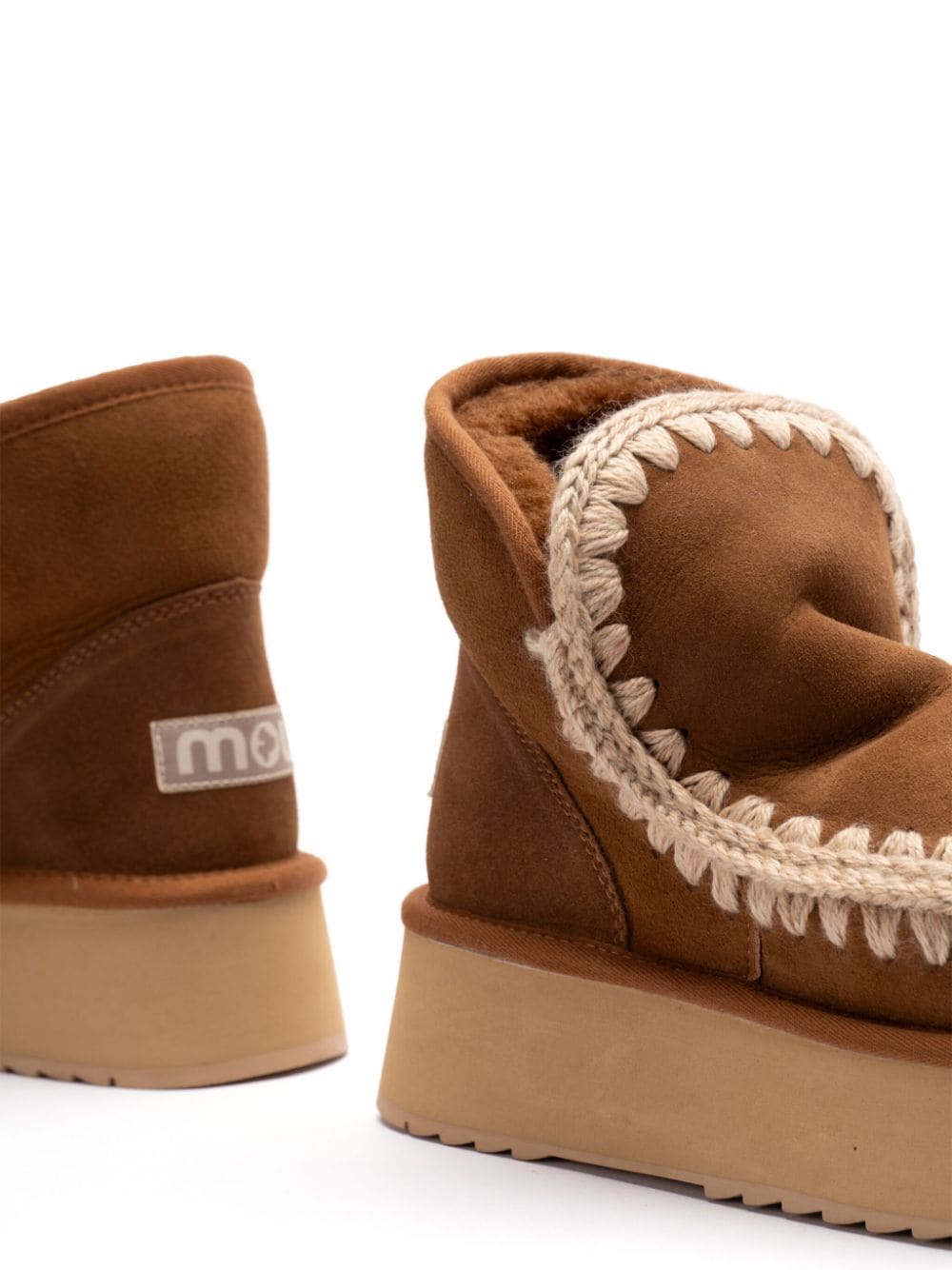 Shop Mou Mini Eskimo Boots In Brown