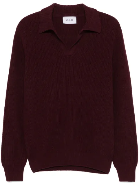 D4.0 virgin wool polo sweater