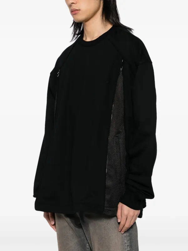 Juun.J バイカラースウェットシャツ | ブラック | FARFETCH JP
