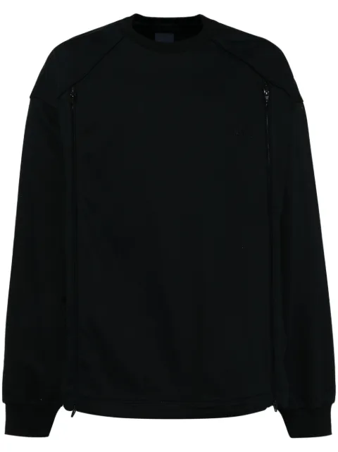 Juun.J Side-open mesh two-tone sweatshirt