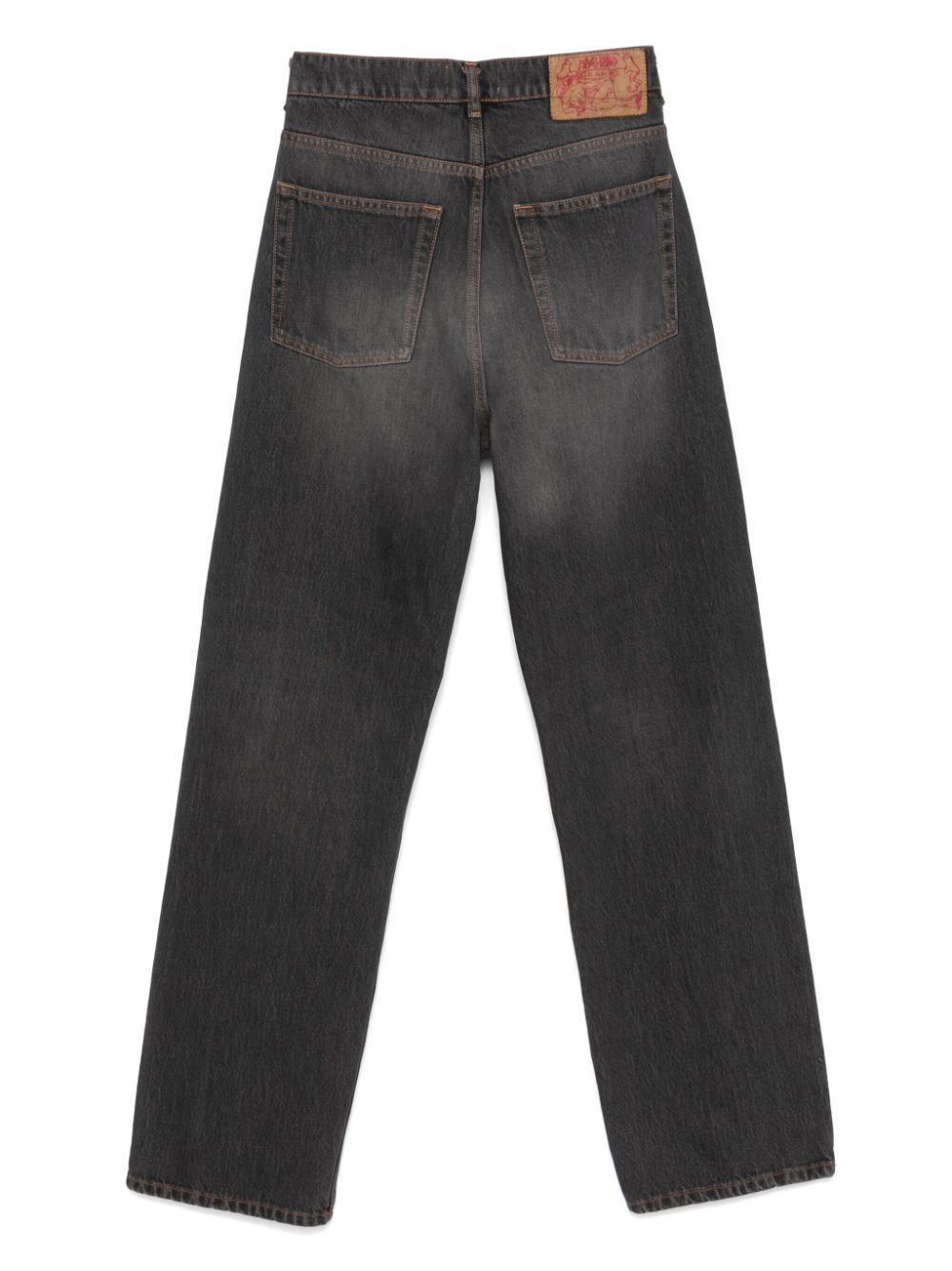 Shop Magliano Super Huge Flattone Jeans In 灰色