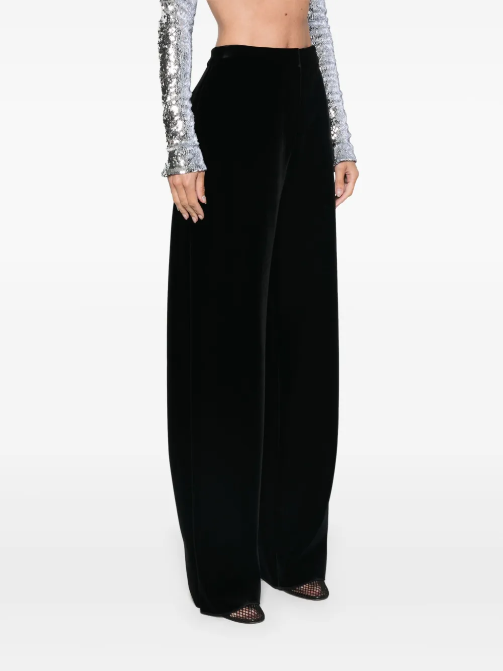 Shop Sportmax Arte Trousers In 黑色