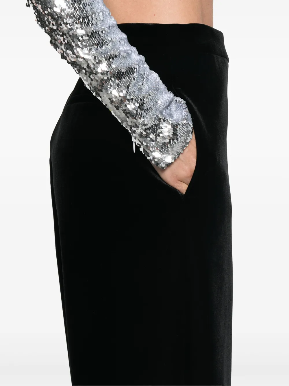 Shop Sportmax Arte Trousers In 黑色