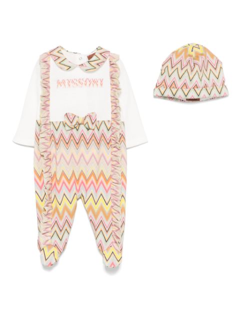 Missoni Kids pijama con estampado en zigzag