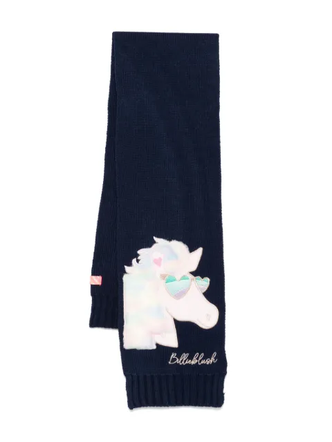 Billieblush unicorn embroidery scarf