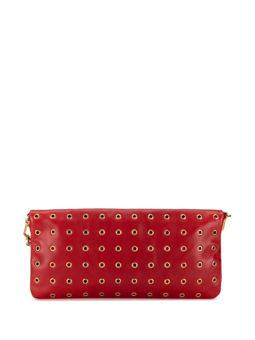 Prada Pre-Owned 2013-2019 Nappa Grommet schoudertas - Rood