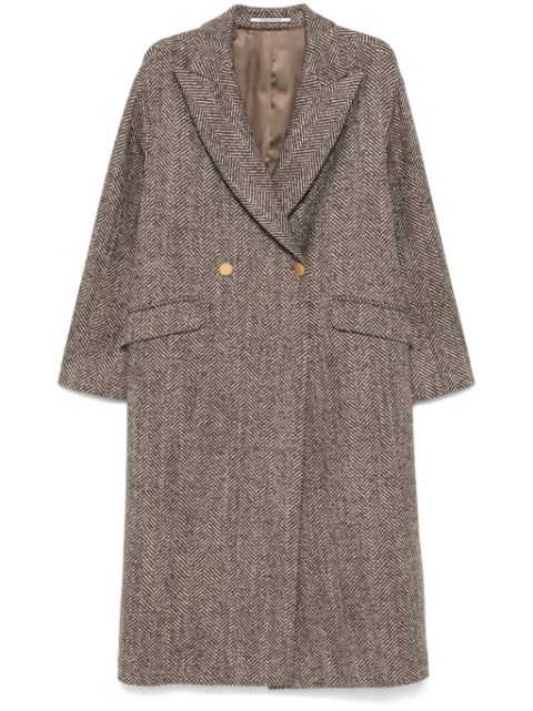 Tagliatore herringbone-pattern coat Women