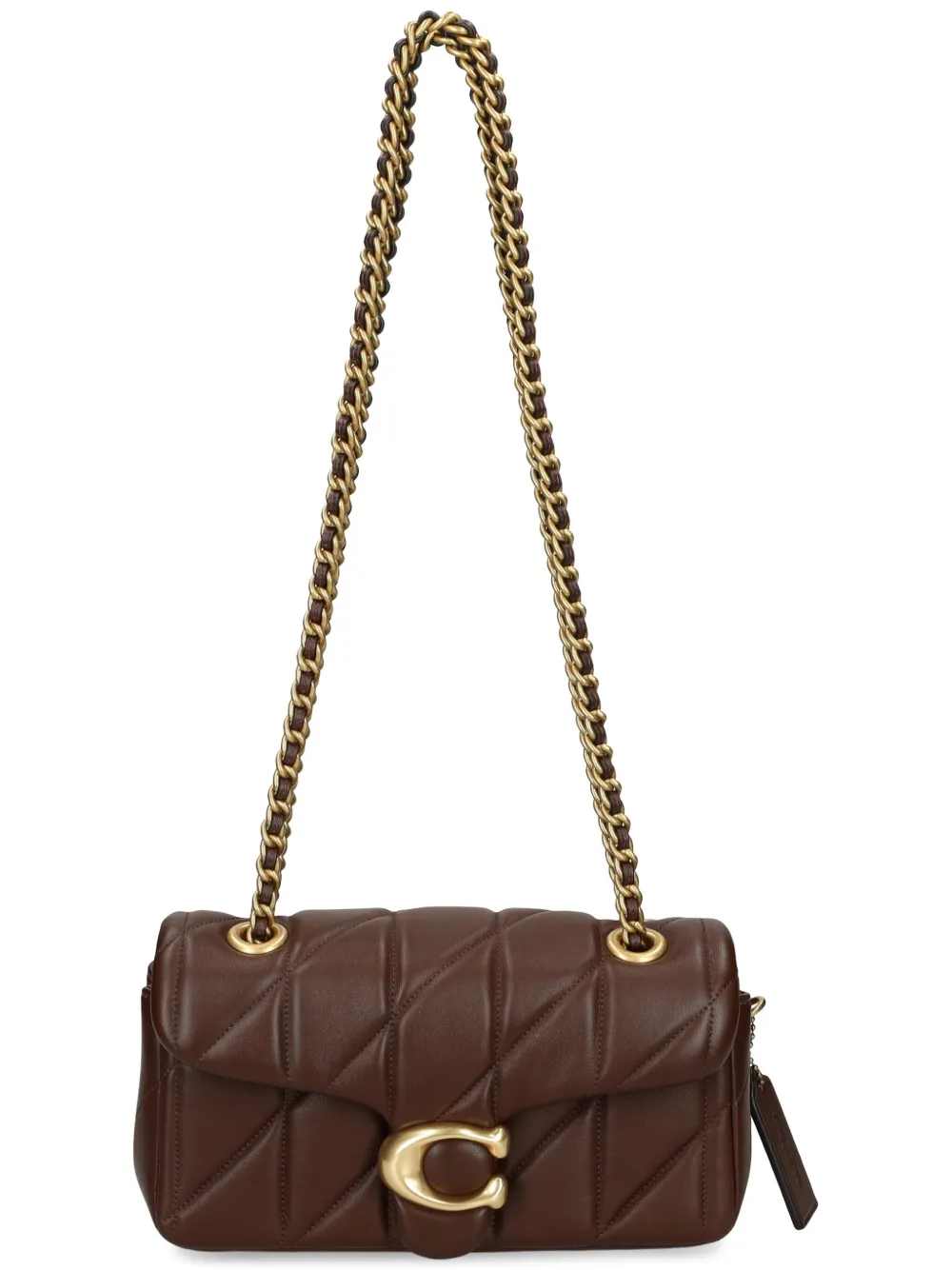 Coach Quilted Tabby Shoulder Bag 26 With Chain Handbags Bordeaux In Brown