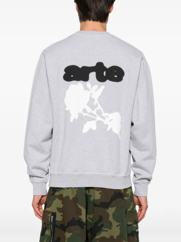 ARTE Blur Flower Sweatshirt Grey FARFETCH TR