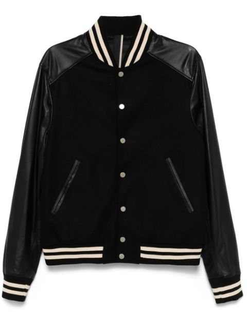 Low Brand leather varsity jacket