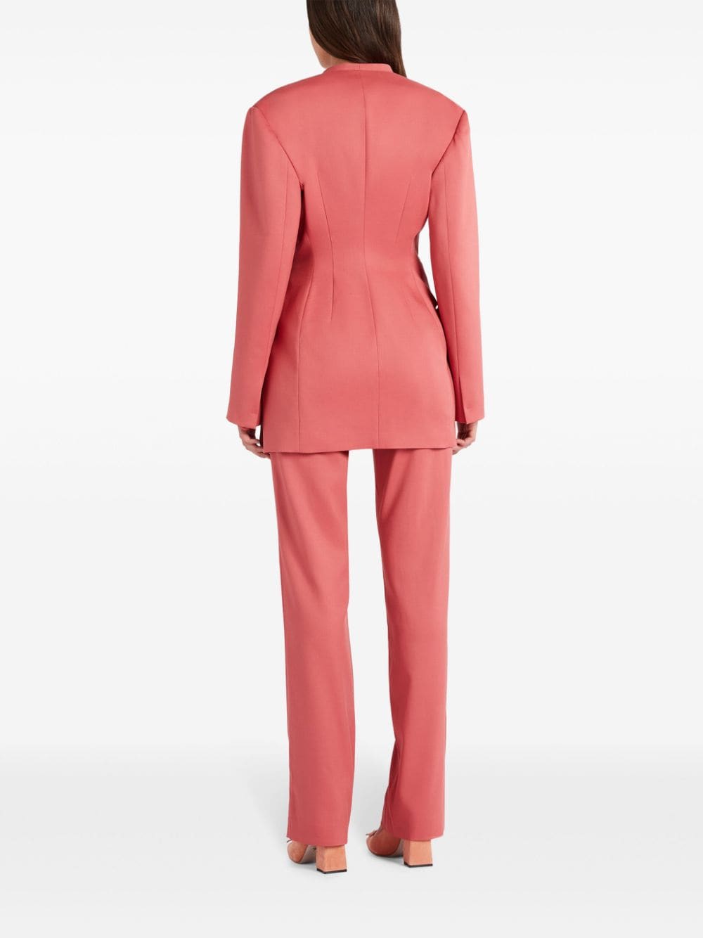 Shop Genny High-waist Flared Trousers In Pink