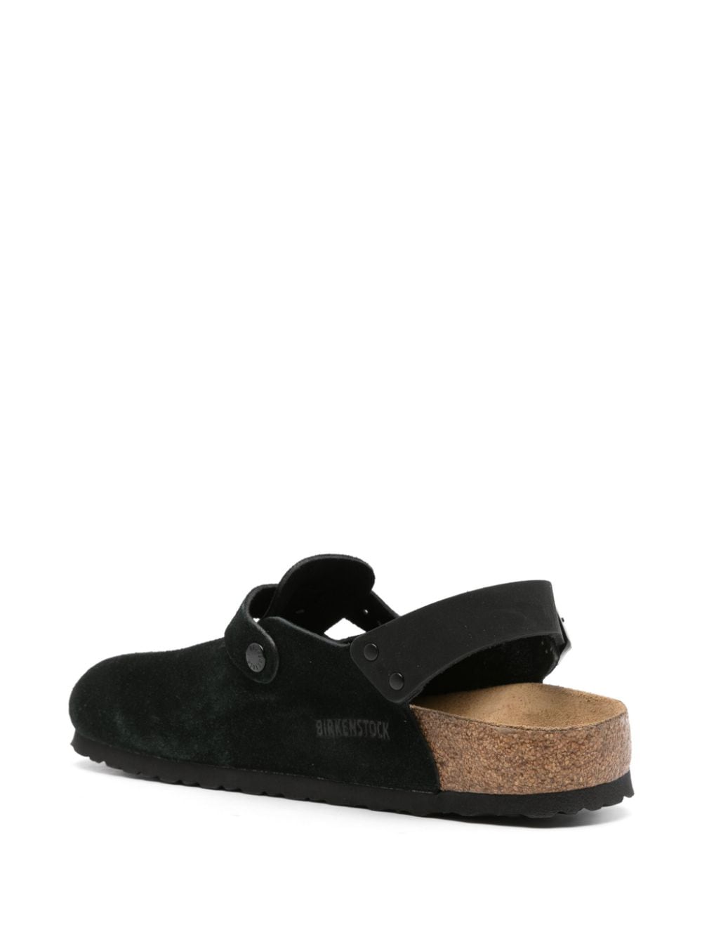 Shop Birkenstock Tokyo Ii Suede Slides In Black