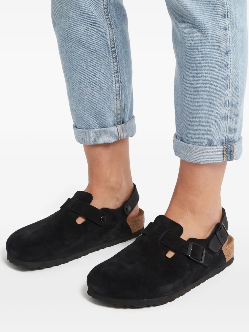 Birkenstock Tokyo II suède slippers Zwart