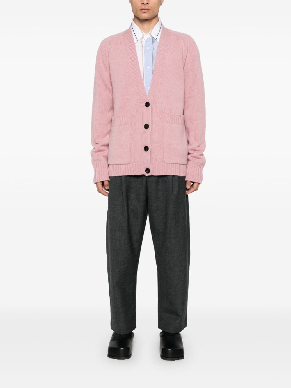 Shop Studio Nicholson 5gg Cardigan In Pink