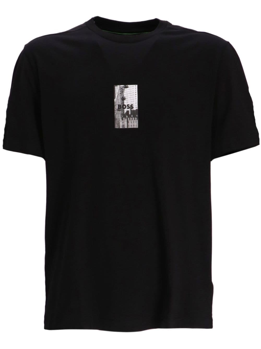 Hugo Boss Graphic-print T-shirt In Black