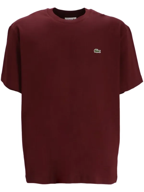 Lacoste embroidered logo t shirt Red FARFETCH TR