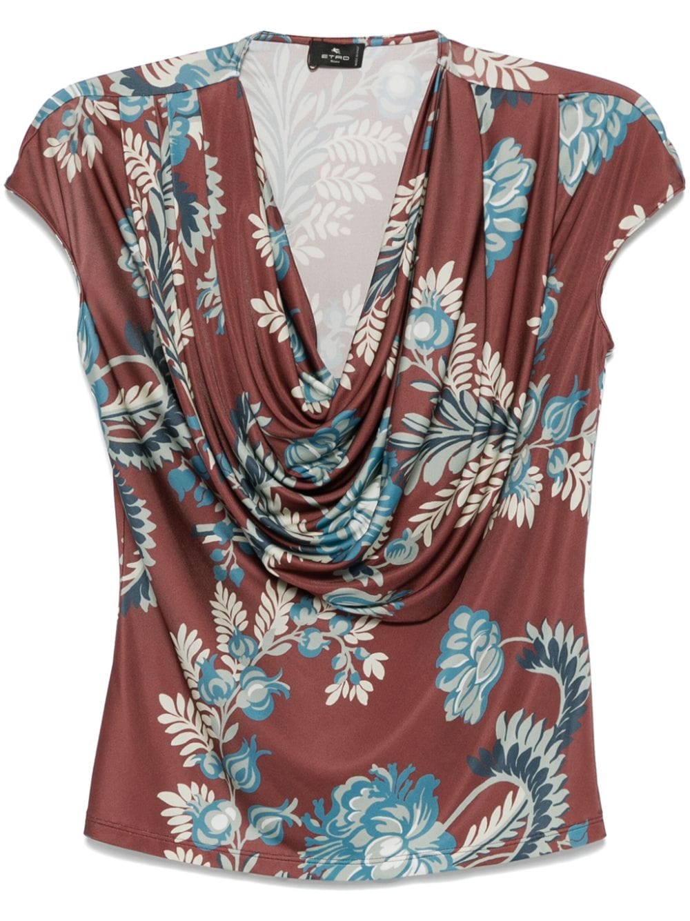 ETRO Top a fiori - Marrone