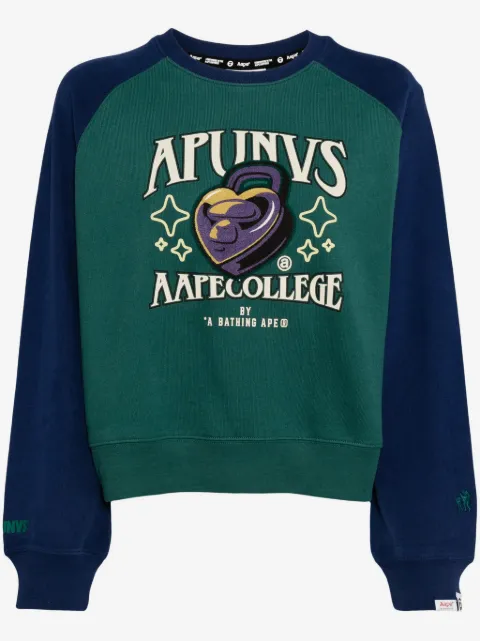 A BATHING APE® graphic-print cotton sweatshirt