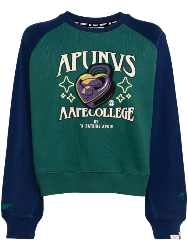 AAPE BY *A BATHING APE® graphic-print Cotton Sweatshirt Green FARFETCH  IN