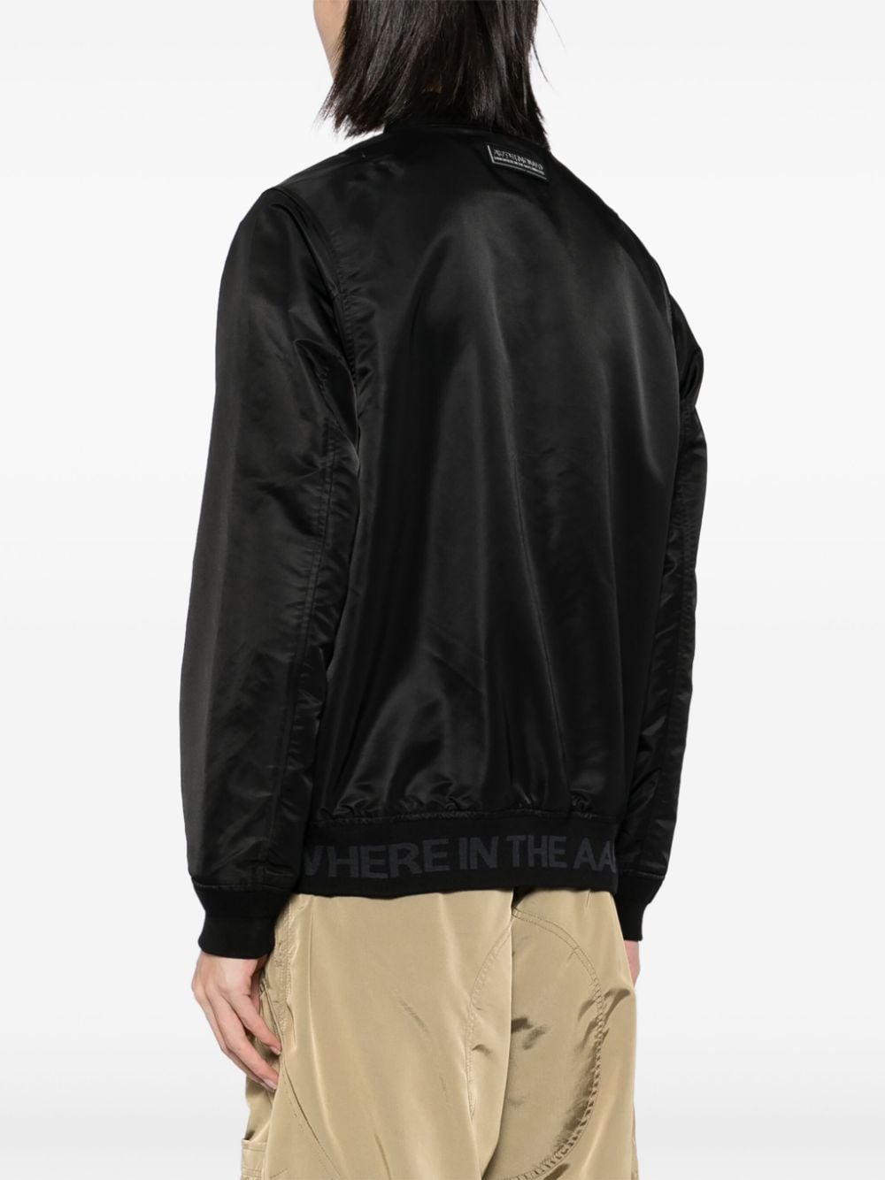 Shop Aape By A Bathing Ape Logo-patch Bomber Jacket In Black