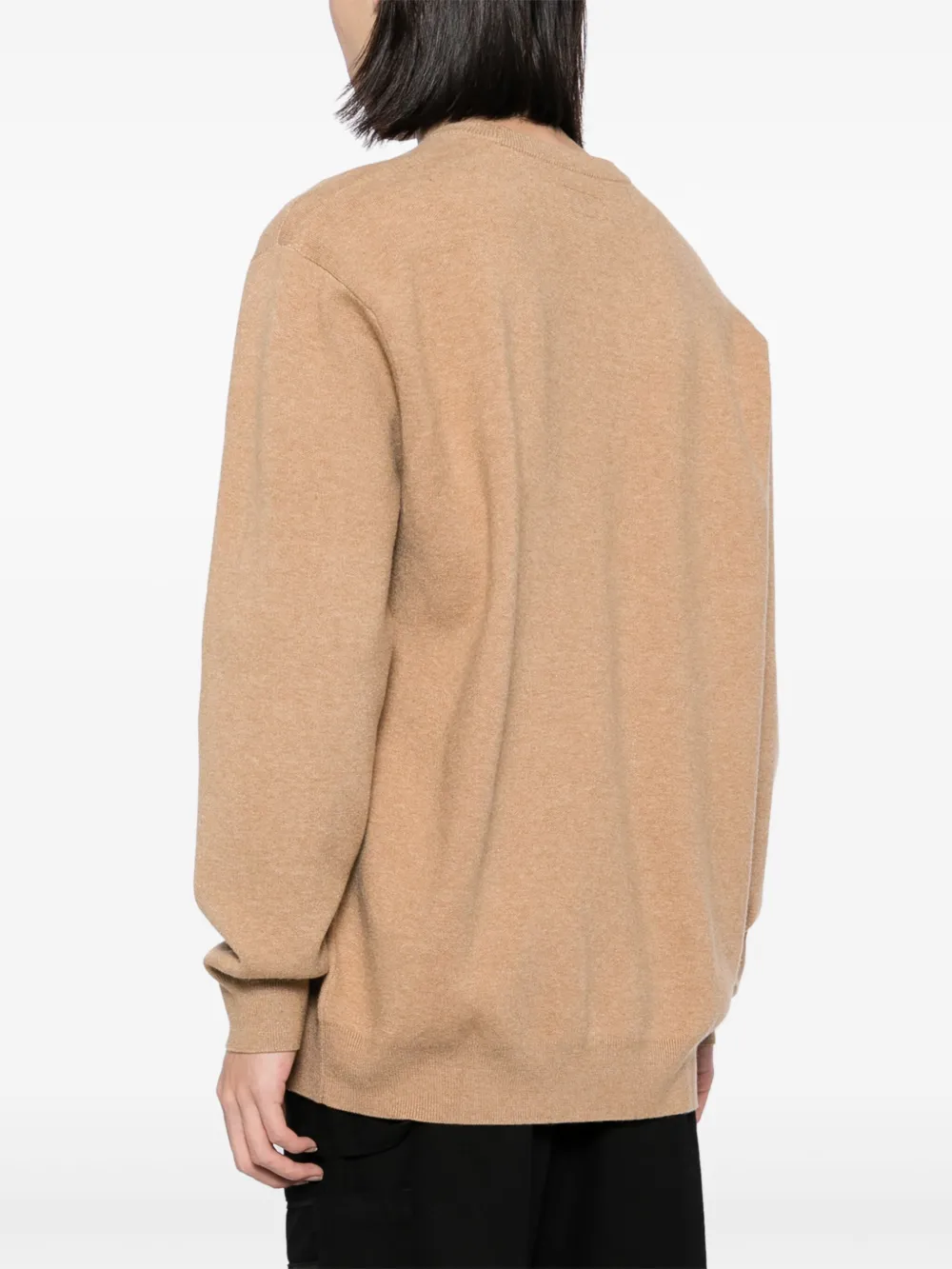 izzue Trui met logo-intarsia Beige