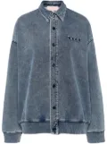 BAPY BY *A BATHING APE® logo-patch long-sleeved shirt - Blue